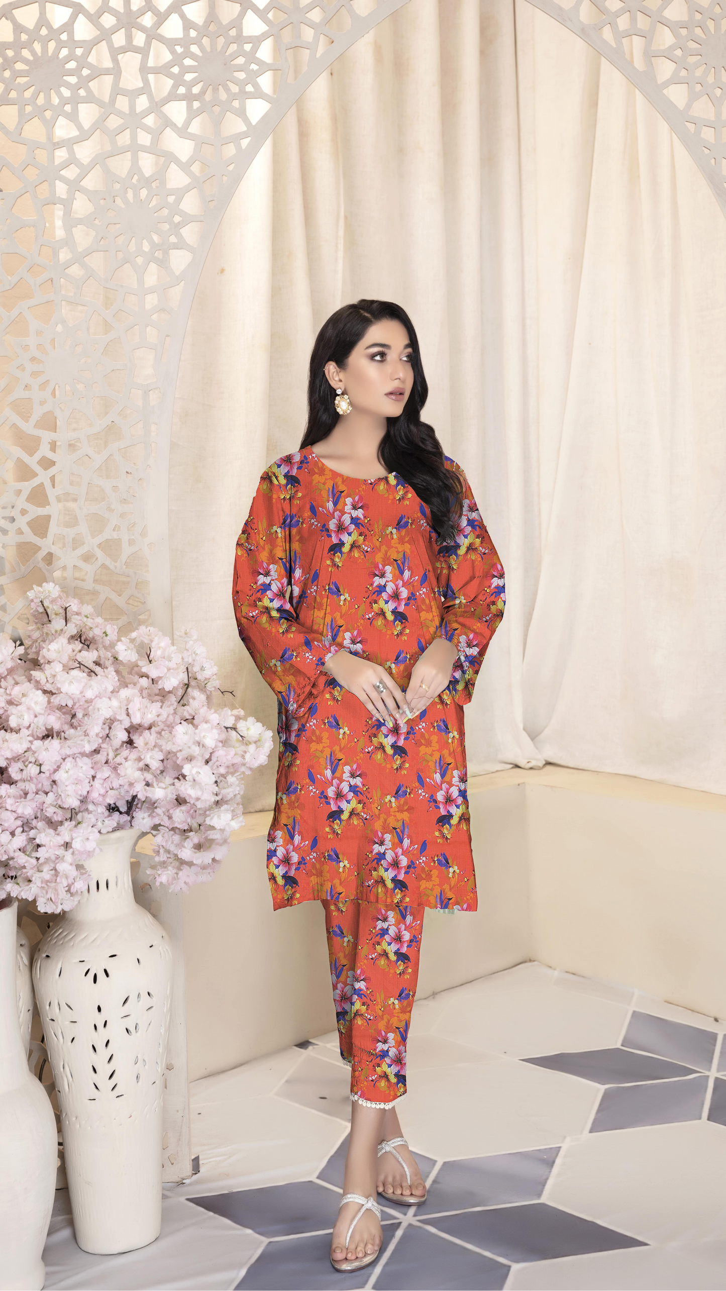Digital Printed | Khaddar Fabrics 2 Piece | Top and Trouser | AB-28