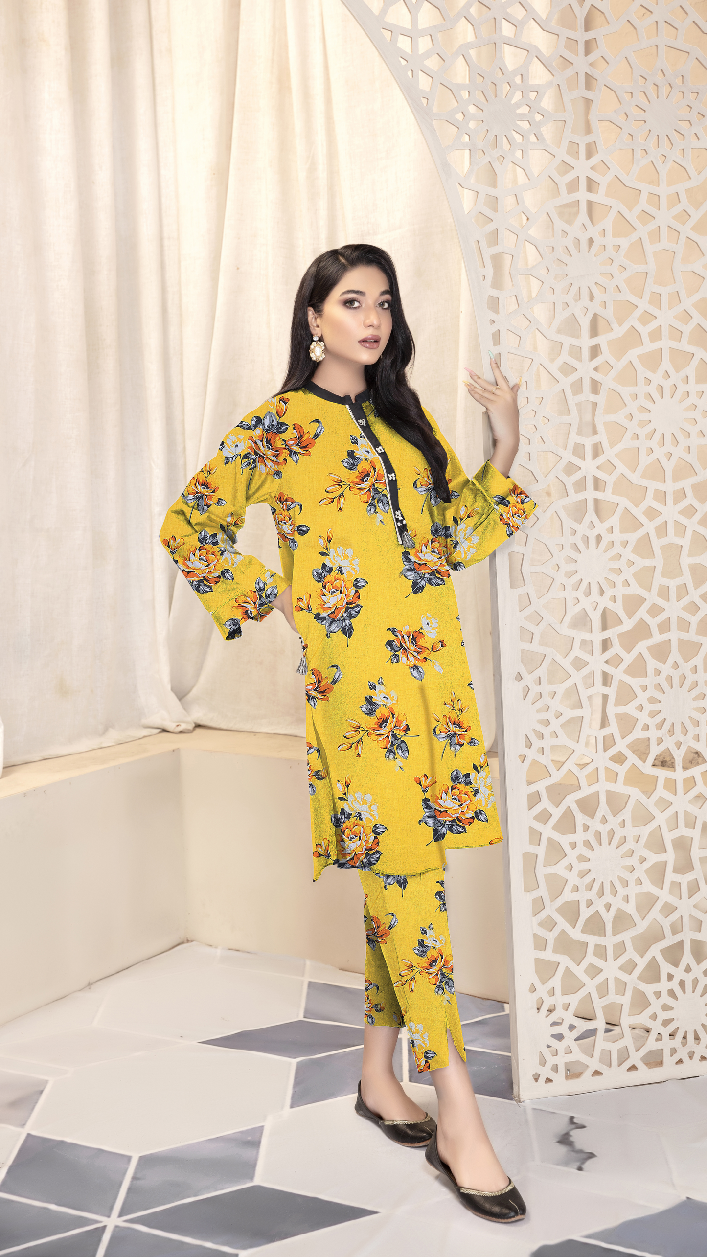Digital Printed | Khaddar Fabrics 2 Piece | Top and Trouser | AB-27