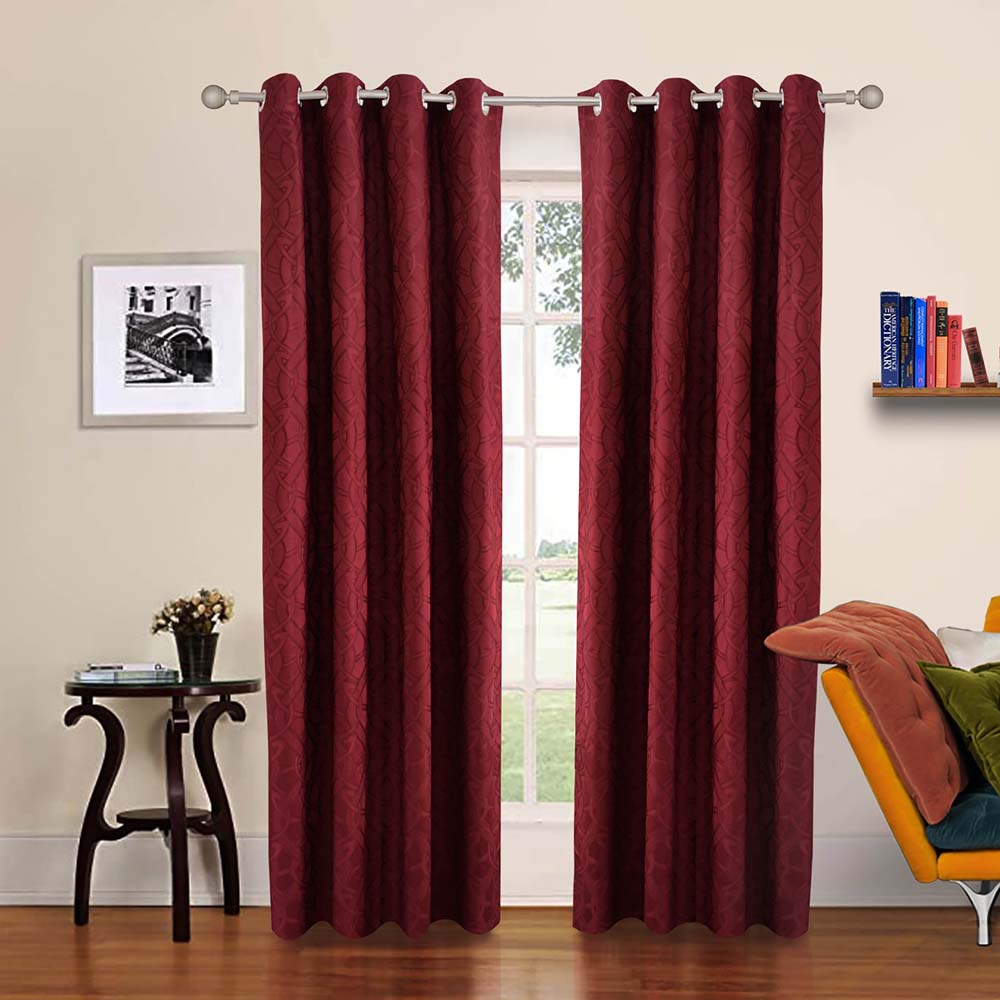 2 PCs Sateen Curtain - CN0001