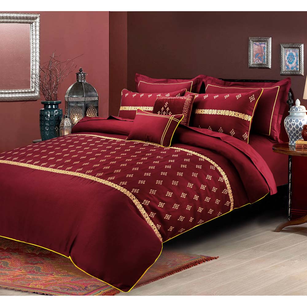 8 PCs Comforter Set Honey Moon - Cotton Sateen