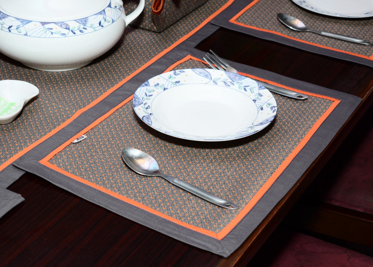 6 PCs Kitchen Table Mat Set - Jute LK-1