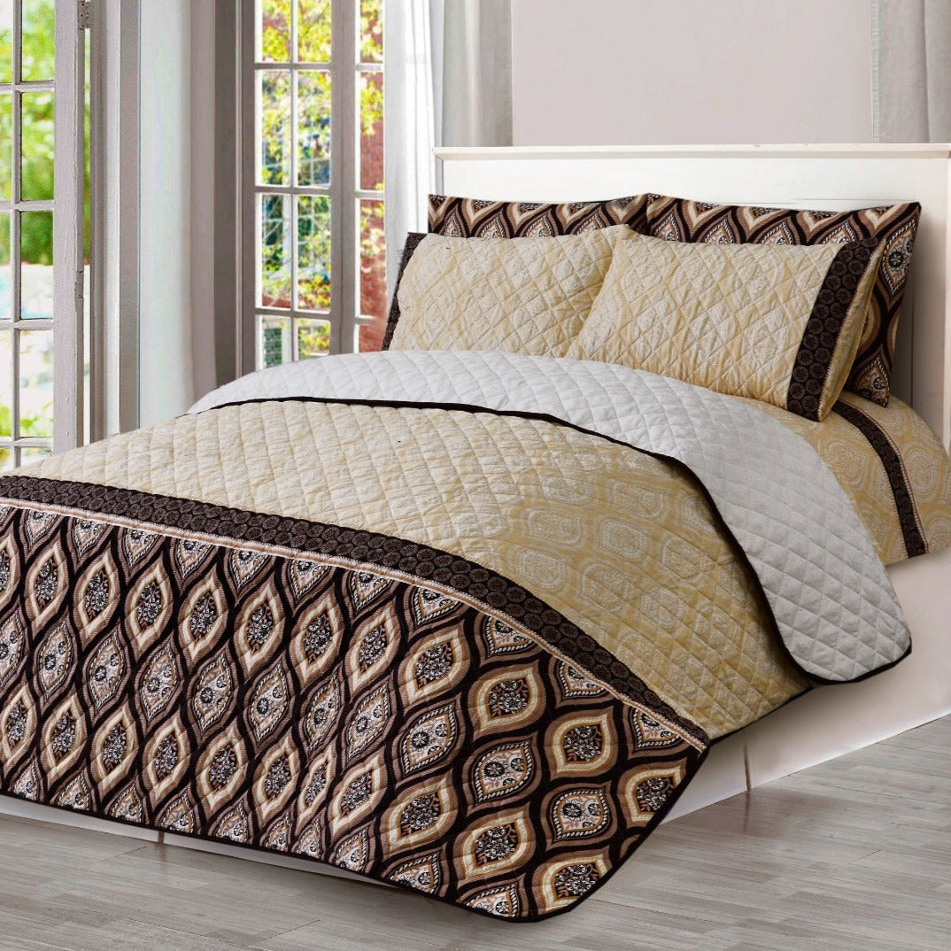 3 PCs Bed Spread Set Onion - Cotton Sateen