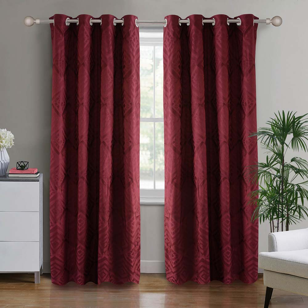 2 PCs Sateen Curtain - CN0001