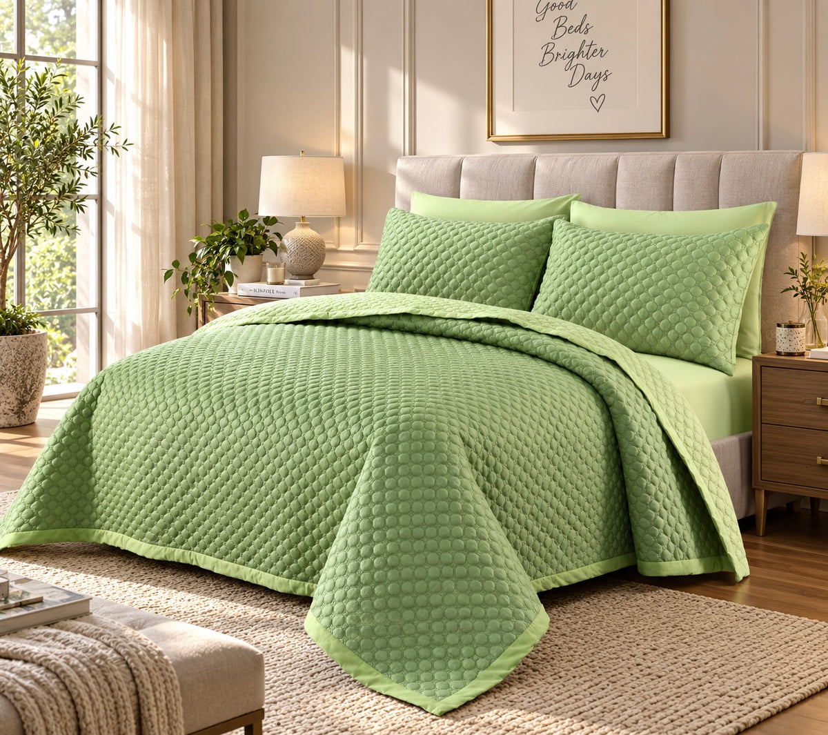Green Bed Spread