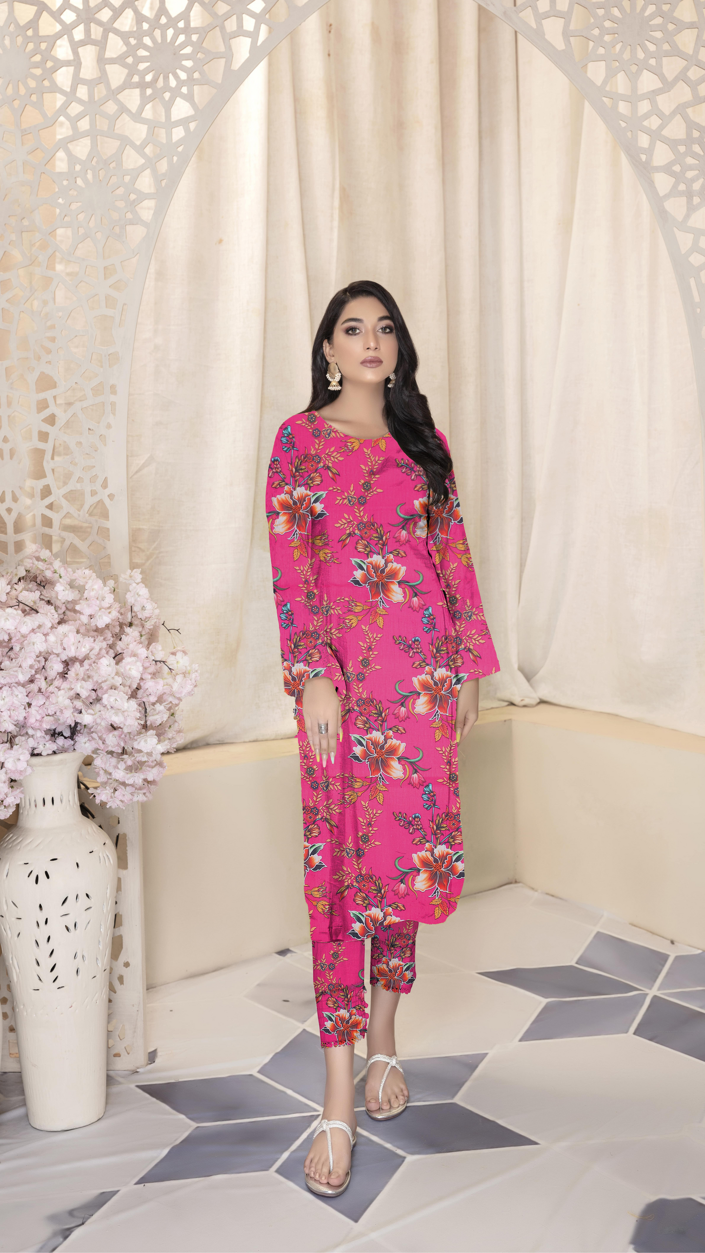 Digital Printed | Khaddar Fabrics 2 Piece | Top and Trouser | AB-31