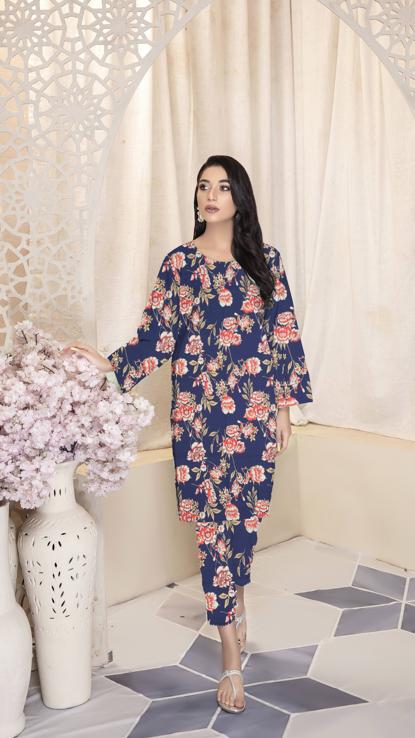 Digital Printed | Khaddar Fabrics 2 Piece | Top and Trouser | AB-26