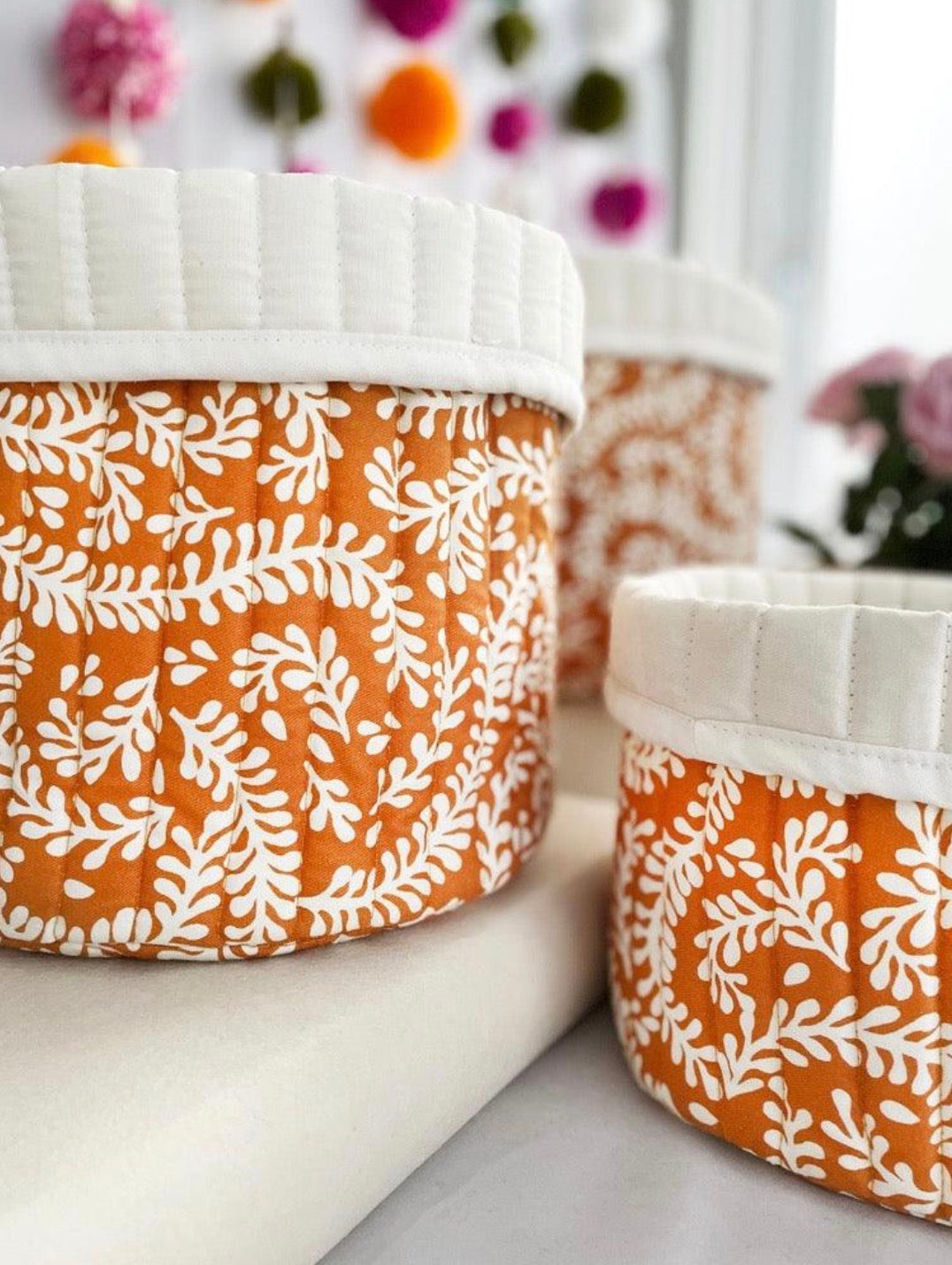Handcrafted Basket Orange