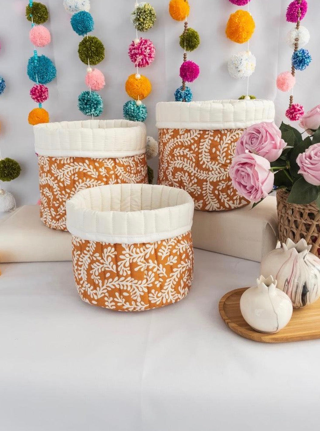 Handcrafted Basket Orange