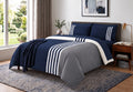 Midnight Stripes 6 PC Duvet Cover Set
