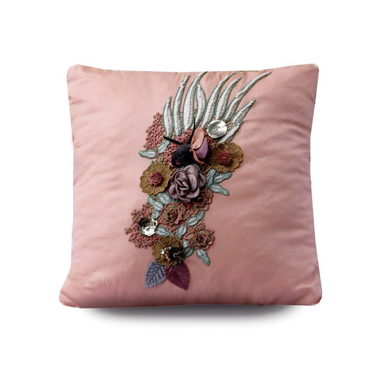 Peach Garden Sateen Fancy Cushion