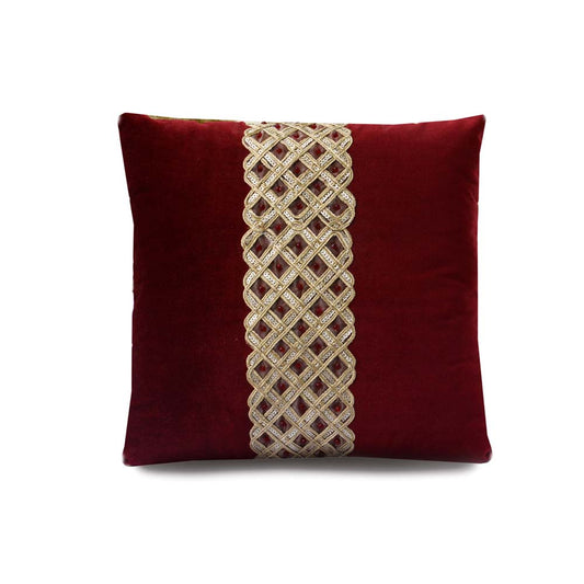 Maroon Velvet Fancy Cushion