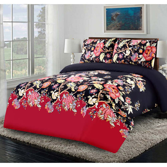 8 PCs Comforter Set Chints Black