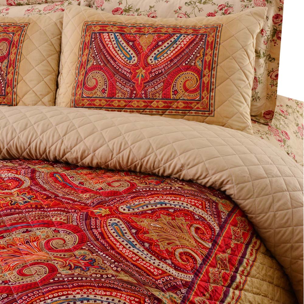 3 PCs Bed Spread Set Reet - Cotton Sateen