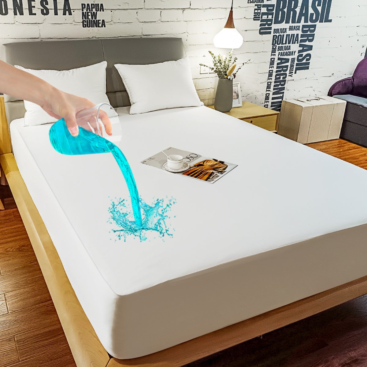 Terry Water Proof Mattress Fitted - White