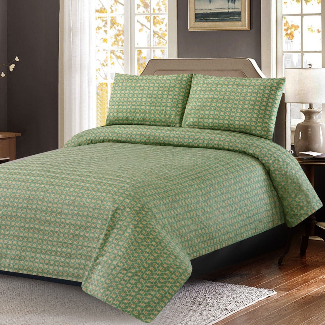 3 PCs Bed Sheet Allure - Cotton Sateen