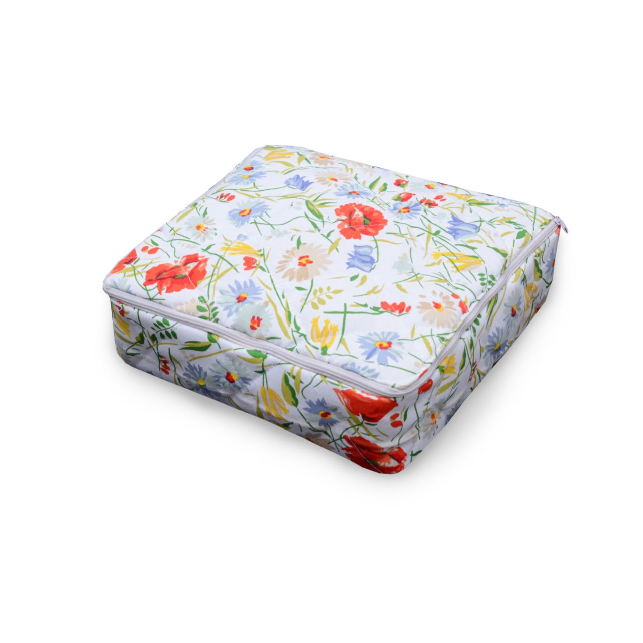 Kitchen Bread Basket Zipper Square- White Red