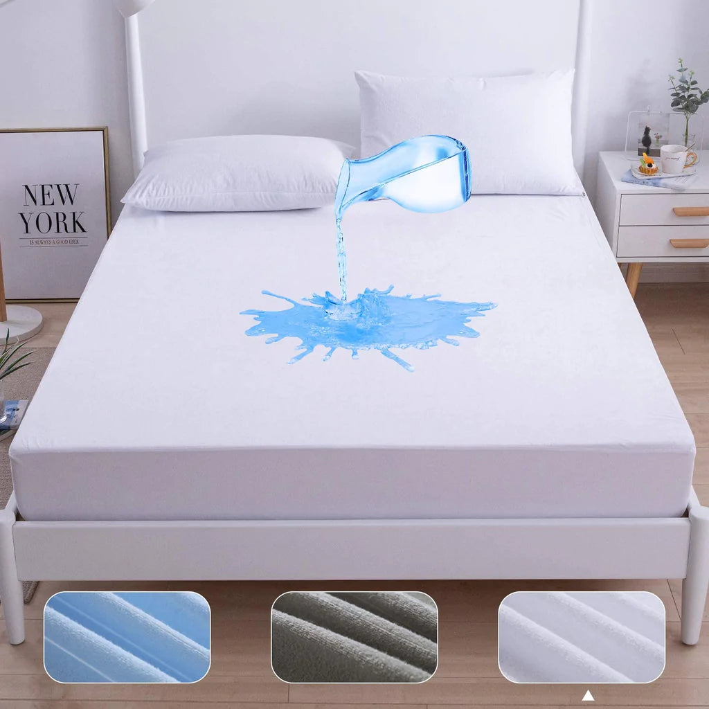 Terry Water Proof Mattress Fitted - White